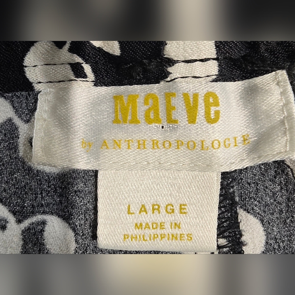Madewell High Waisted Black And White Cherry Shorts Size Large - Picture 4 of 7